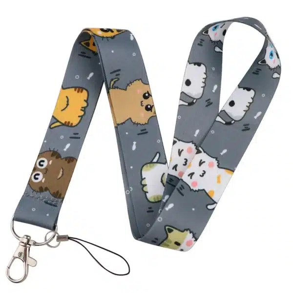 Cute Pet Dog Lanyard For Keys Neck Strap ID Card Gym Phone Straps USB Badge Holder Fashion Accessories Keychain For Girls Gifts 3