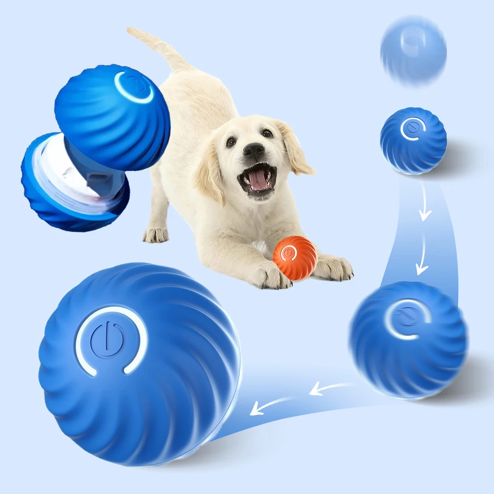 Smart Dog Toy Ball Electronic Interactive Pet Toy Moving Ball & Shell USB Automatic Bouncing for Puppy Birthday Gift Cat Product 1