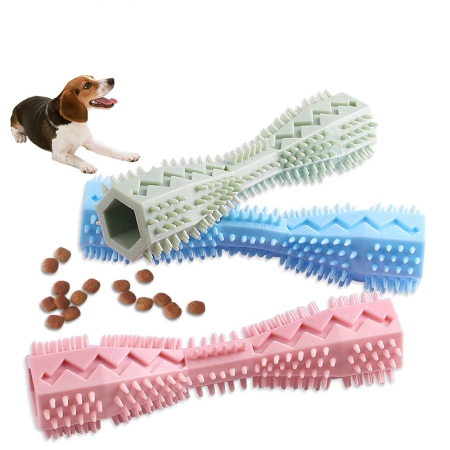 Pet teething toy Dog chew stick Bite resistant pet fun leaky food toy teething cleaner stick 1