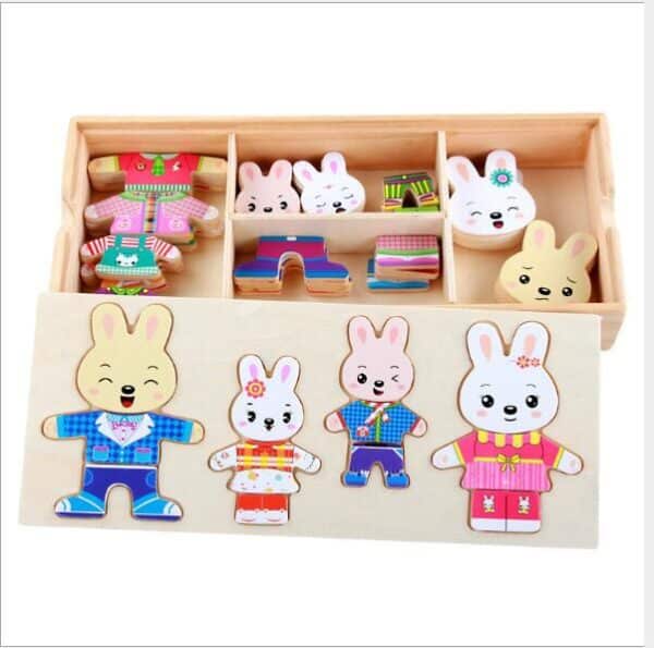Wooden four rabbits changing clothes and dressing jigsaw jigsaw jigsaw jigsaw jigsaw jigsaw jigsaw jigsaw jigsaw jigsaw jigsaw jigsaw jigsaw jigsaw jigsaw Jigsaw - Image 4