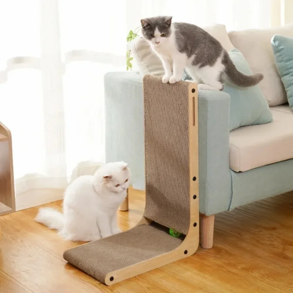 Cat Scratching Board Cat Toys Wooden Wear-resistant and Scratch-resistant Post Cat Furniture Training Grinding Claw Toys 1