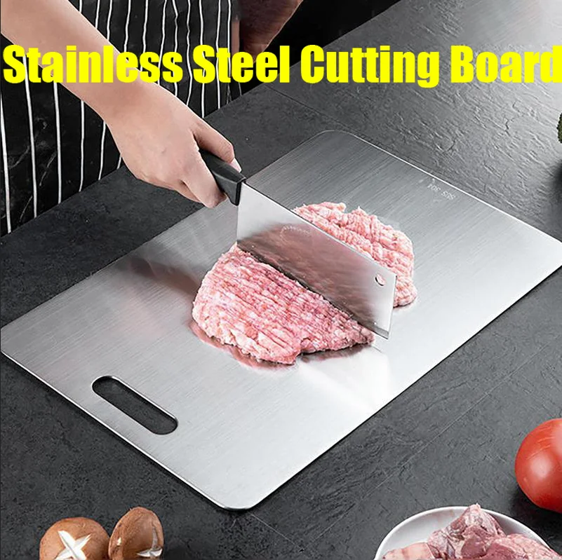 Board Kitchen Titanium Cutting Boards For Stainless  304 Steel Thickened Double-Sided Food Grade Portable Fruit Meat Chopping 1