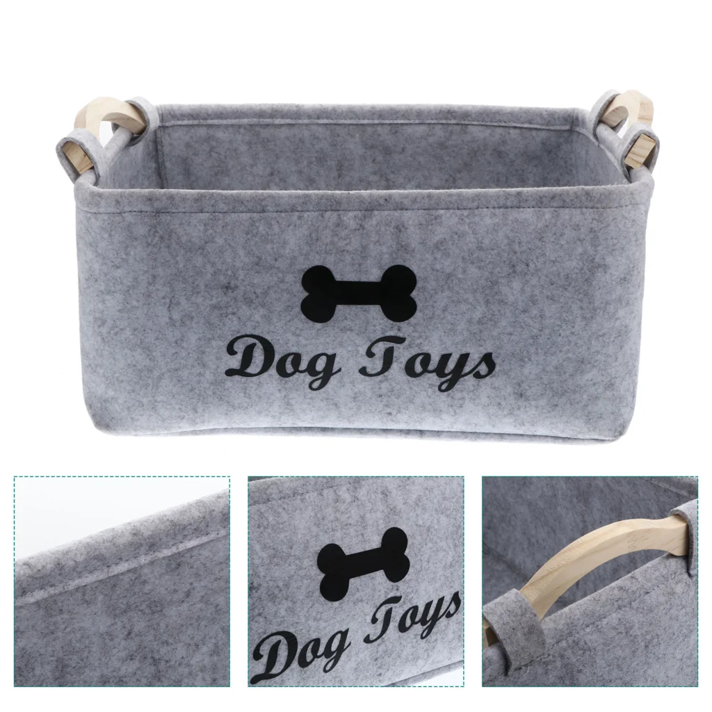 Dog Toy Basket Pet Storage Box Bin Organizer Toys Felt Cat Accessory Container Bins Baskets Accessories Containers Organizing 1