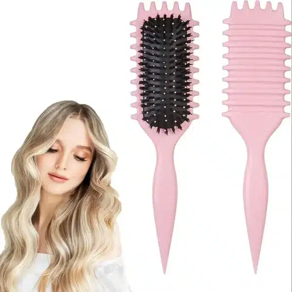 5-Piece Detangling & Styling Set: Curl Candy Bursh Curved Rat Tail Comb Edge Control Brush - Perfect for Salon-Quality Results 3