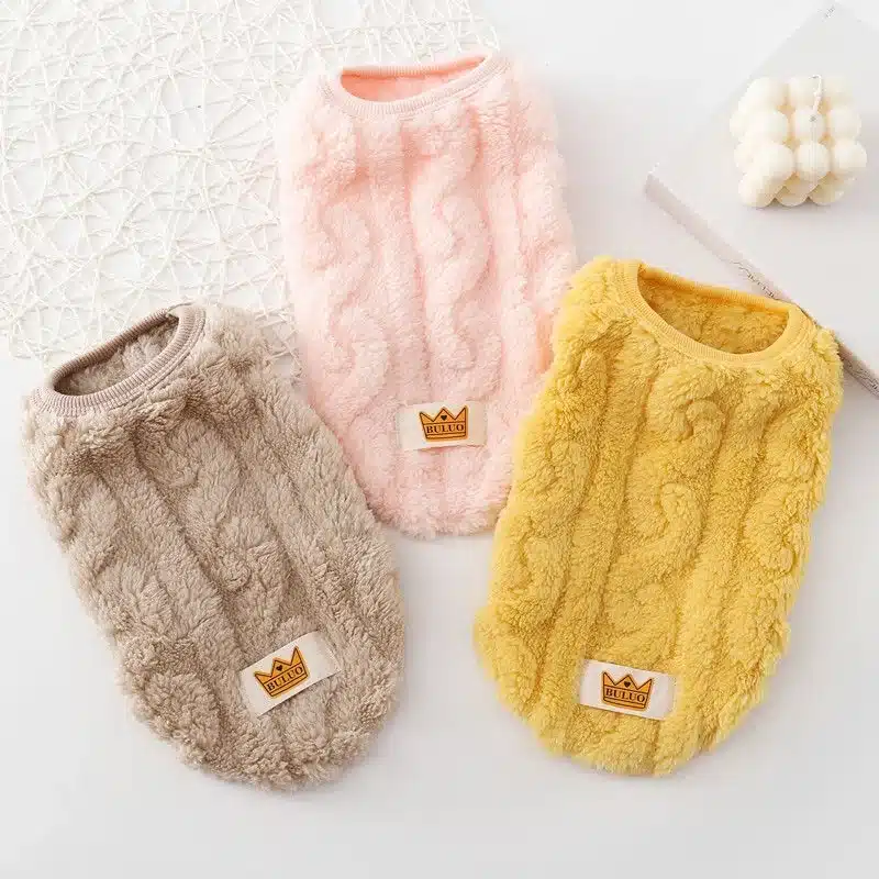 Soft Fleece Dog Clothes Winter Vest for Small Dogs Fashion Puppy Costumes Cute Cat Vest French Bulldog Sweatshirt Pet Apparel 1