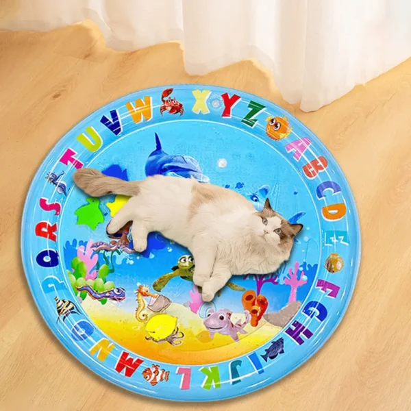 Water Sensory Play Mat Thickened Inflatable Water Mat For Cat And Dog Pet Playmat With Fish Sea Ocean Theme Sensory Toy Water 5