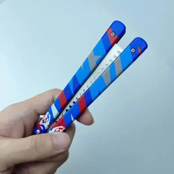 23 cm (9.05 inches), VALORANT Game Peripheral Weapon Toy, YORU Butterfly Comb Knife Trainer, Metal Model, Non-Sharp, Rust-Proof 4