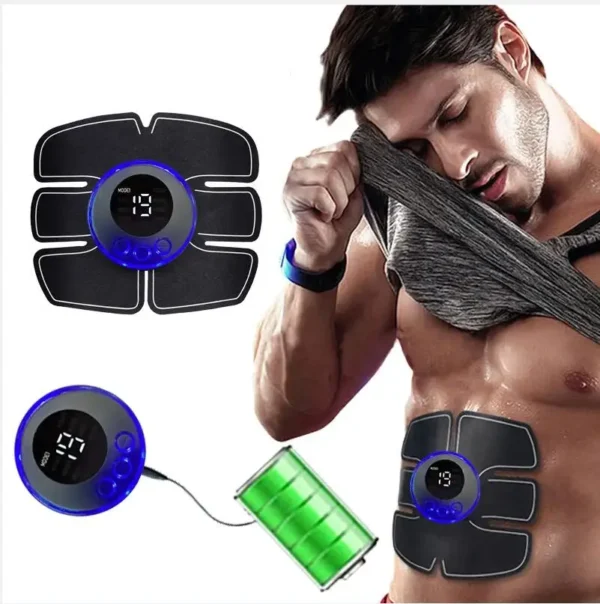 EMS Abdominal Muscle Stimulator Fitness ABS Arm Training Patches Muscle Exercise Instrument USB Charging Home Men 2