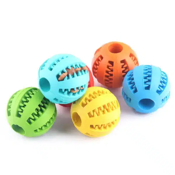 Pet Dog Interactive Toy 7cm Dogs Natural Rubber Ball Leaking Ball Tooth Clean Balls for Dog Cat Chew Toys accesorios para perro 5
