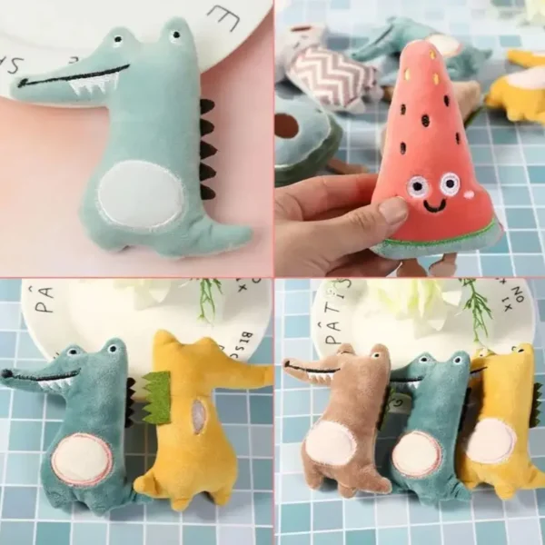 Pet Toys Cartoon Cute Bite Resistant Plush Toy Pet Chew Toy for Cats Dogs Pet Interactive Supplies Pet Partner Puppy Accessories 3