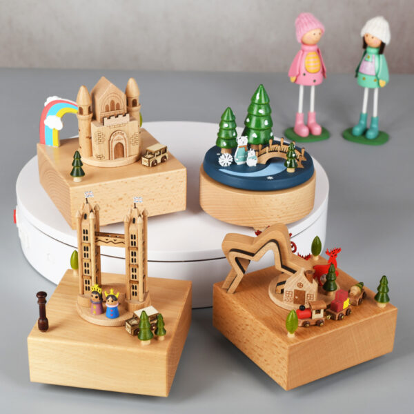 Creative wooden music box children's day crafts