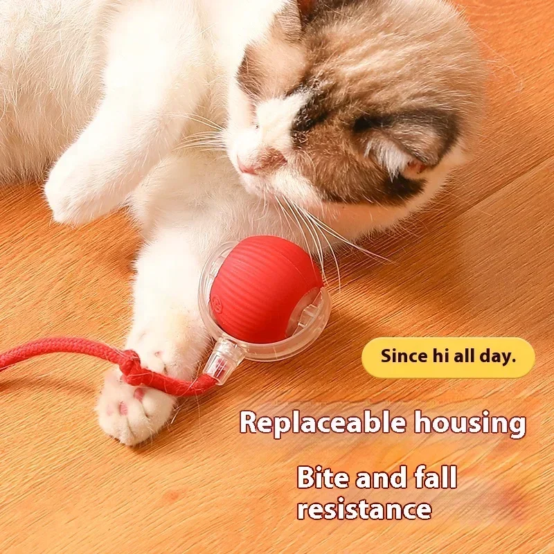 Interactive Cat Toys Ball Auto Electric Rolling Ball Toys for Cats/Kitty Pets Smart Automatic Teaser USB Rechargeable 1