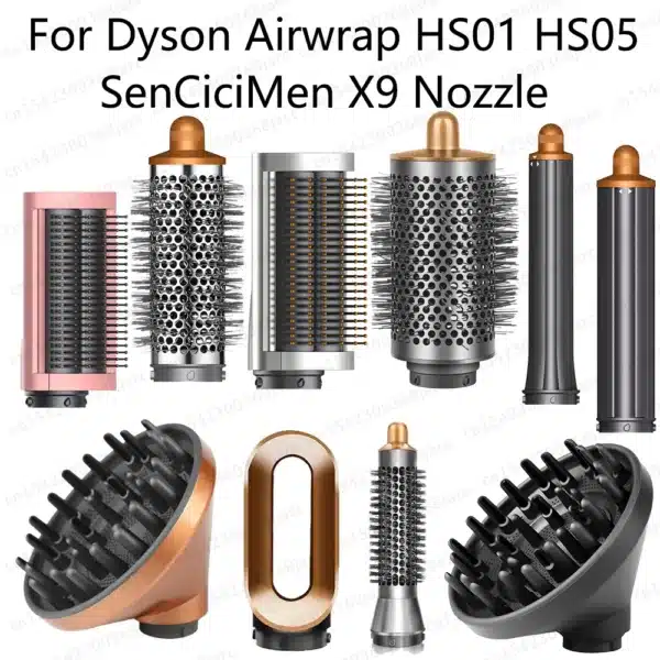Hair Styler Nozzle For Dyson Airwrap HS01 HS05 Sencicimen X9 Hair Dryer Accessories Multi Hair Curler Hard Soft Smoothing Brush 1