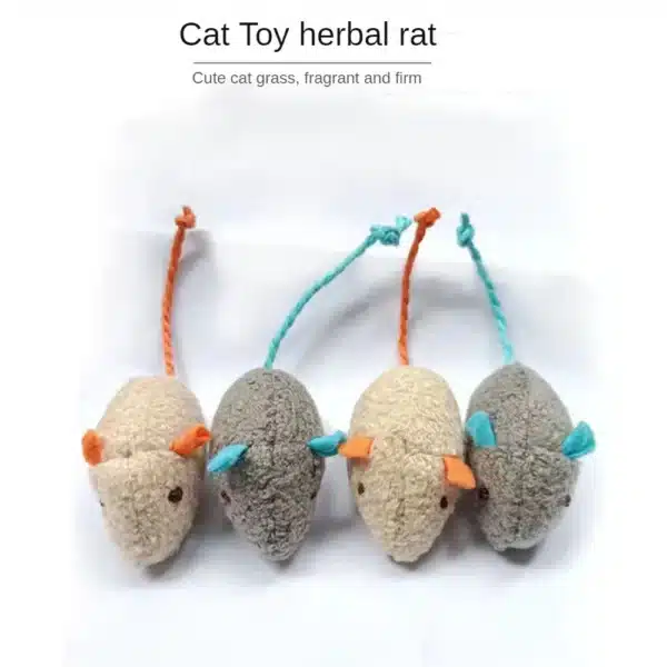 1pc Pet Toy Cats Toys Fun Plush MouseCat Interaction Toy For Kitten Colorful Durable Cute Plush False Mouse Pet Cat Accessories 3
