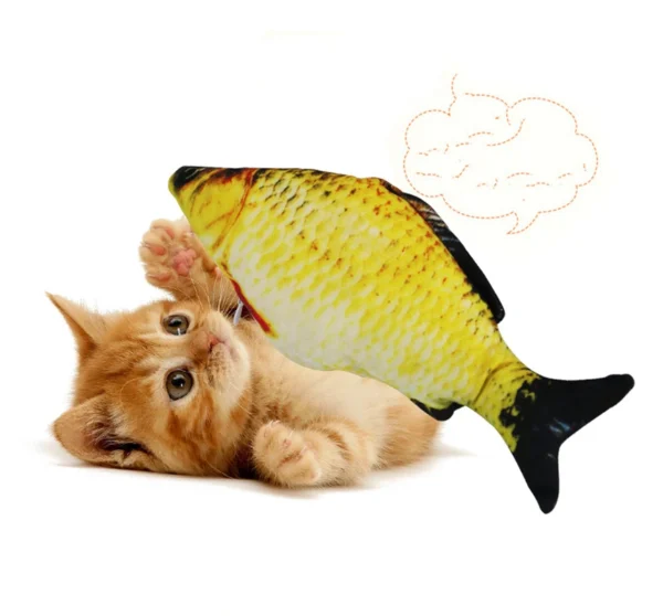 20/30/40 Creative Cat Toy 3d Fish Simulation Soft Plush Anti-Bite Catnip Interaction Chewing Fake Cat Fish Toy Pet Accessories 5