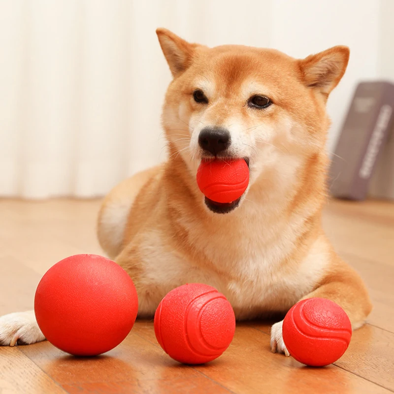 MADDEN S-XL Sizes Solid Rubber Balls Bouncy Ball Bite Resistant Indestructible Dog Training Interactive Ball Pet Toy Molar Ball 1