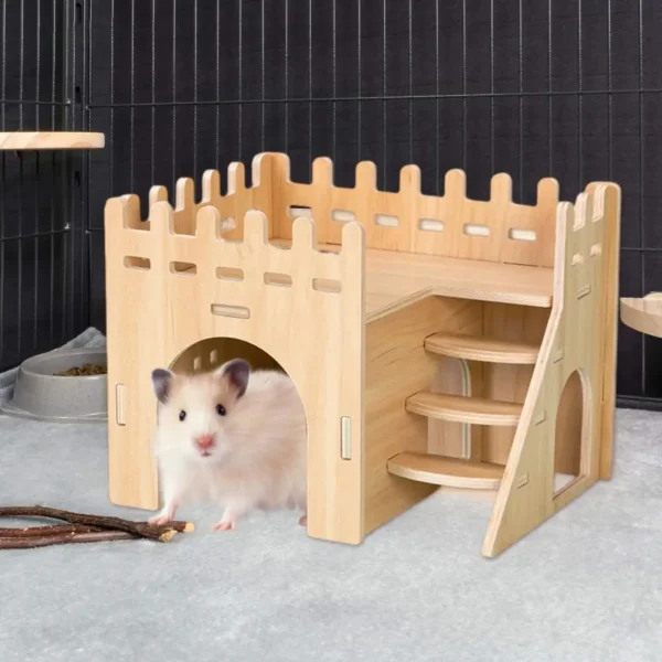 Pet Hamster Toys Wooden Bridge Seesaw Swing Toys Small Animal Activity Climb Toy DIY Hamster Cage Accessorie 3