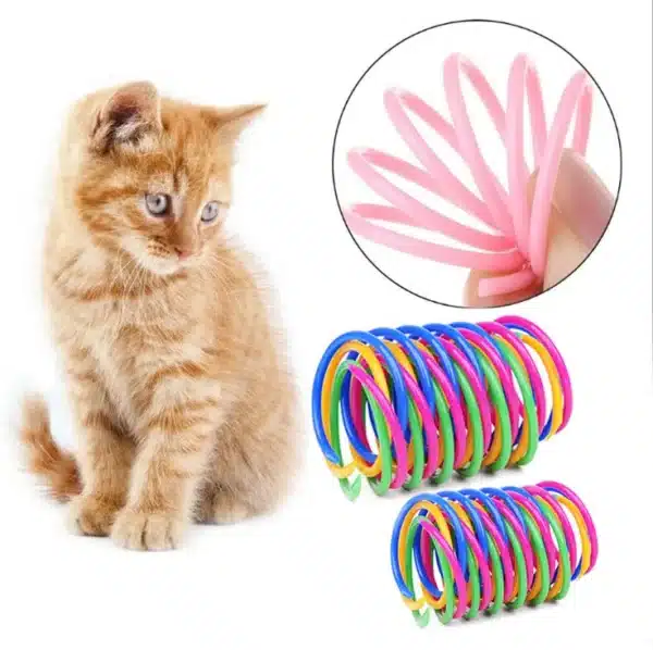 Kitten Coil Spiral Springs Cat Toys Interactive  Gauge Cat Spring Toy Colorful Springs Cat Pet Toy Pet Products 2