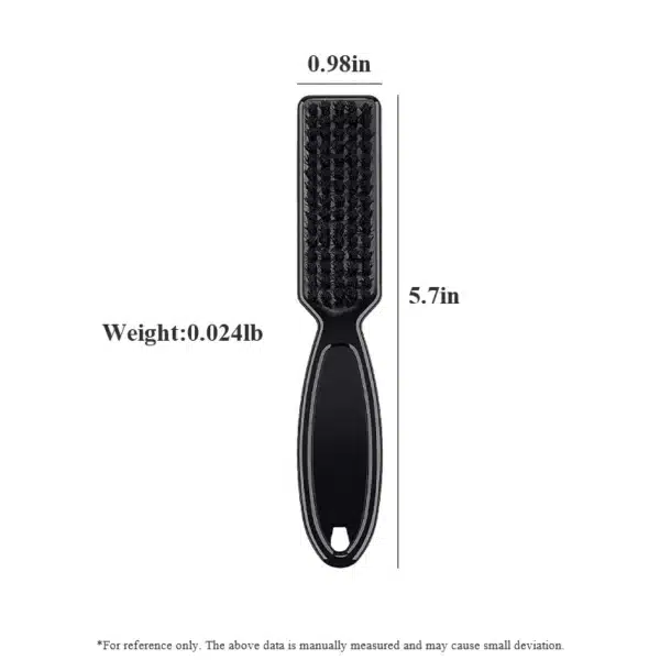 Black Small Beard Styling Brush Professional Shave Beard Brush Barber Vintage Oil Head Shape Carving Cleaning Brush 3