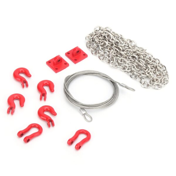 Metal Trailer Hook Tow Chain Shackle Bracket for 1/10 RC Crawler RC Model Cars Parts - Image 8