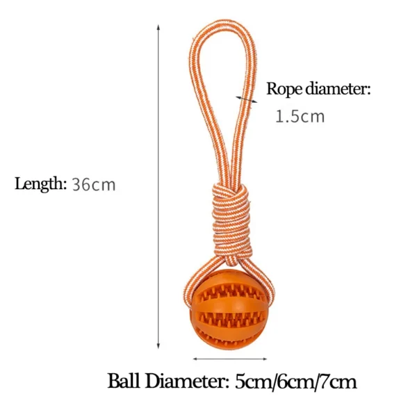 Dog Ball Toy with Rope Interactive Leaking Balls for Small Large Dogs Bite Resistant Chew Toys Puppy Training Pet Accessories 6