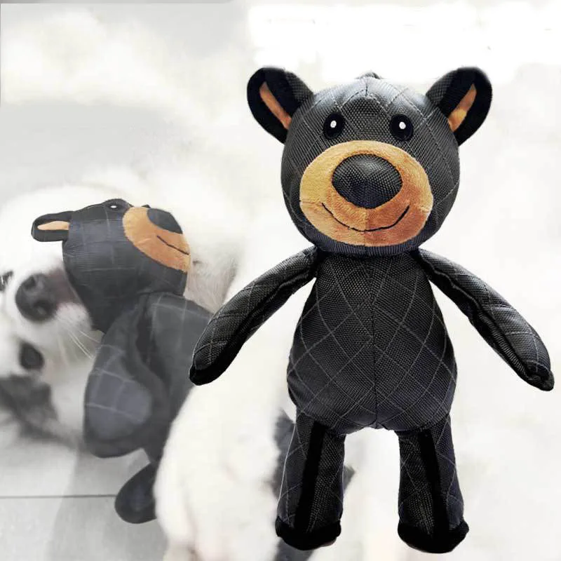 Plush Pet Squeaky Toys Pet Dog Canvas Toys  Robust Bear Dog Toy Interactive Dog Toys Animal Pet Toys 1