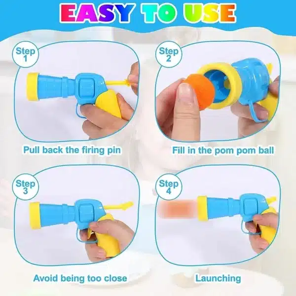 Cat Toys Interactive Launch Training Toy For Pet Kitten Creative Mini Shooting Gun Games Stretch Plush Ball Toys Pet Supplies 4