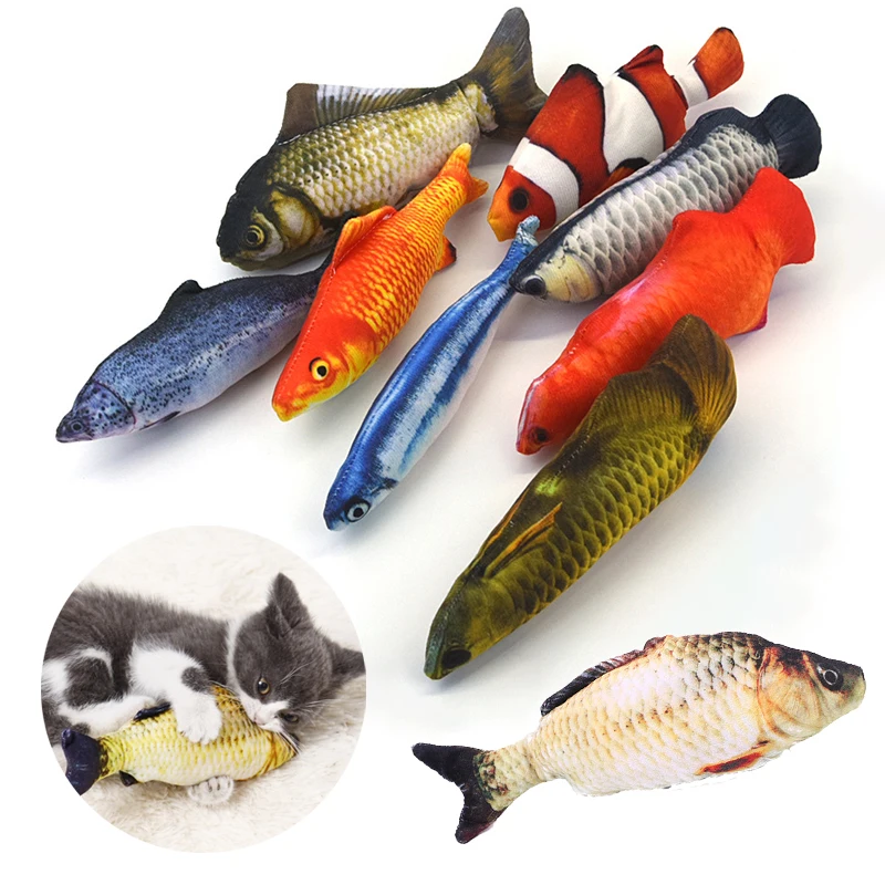 Cat Toy Training Entertainment Fish Plush Stuffed Pillow 20Cm Simulation Fish Cat Toy Fish Interactive Pet Chew Toy Pet Supplies 1