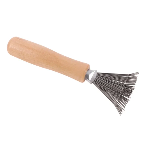 1PCS Wooden Comb Cleaner Delicate Cleaning Removable Hair Brush Comb Cleaner Tool Handle Embeded Tool 4