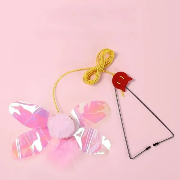 Cat Rope Long Rope Teasing Cat Toy Accessories Pet Kitten Toy Cat Toy Swing Sticky Disc Elastic with Bell Hanging Door Teasing 5