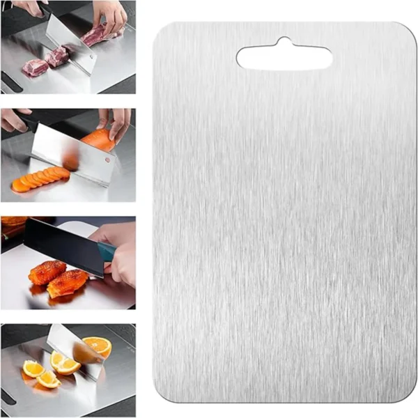 Titanium Chopping Board, 100% Pure Titanium Chopping Board, Double-Sided Titanium Chopping Board for Cutting Vegetables and Meat (12 * 8inch) 1