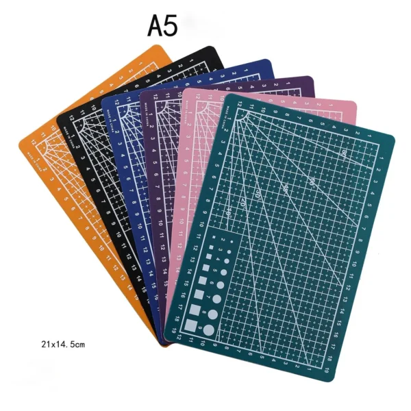 1pcs A5 PVC Cutting Mat Cutting Board Workbench Patchwork Sewing Manual DIY Knife Engraving Leather Single Side Underlay 2