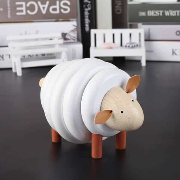 Wooden Lamb Assembling Game Creative Gift Toy - Image 4