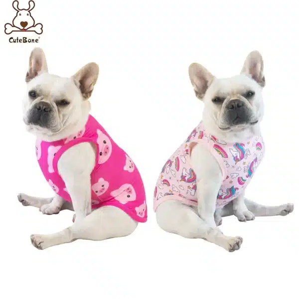 (2pcs per pack) CuteBone Dog Shirts Soft Pet Clothes Breathable Summer Vest for Small Puppy and Stretchy Cat Apparel 1