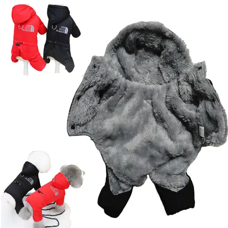 Thicken Warm Dog Jumpsuit Winter Pet Dogs Clothes for Chihuahua Coat Waterproof Hoodie Puppy Overalls Poodle Jacket Pet Apparel 1