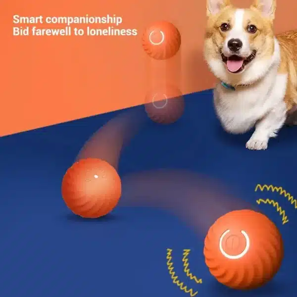 Dog Toy Ball Automatic Moving Bouncing Rolling Ball USB Smart puppy Interactive Dog Chew Toy Ball 6
