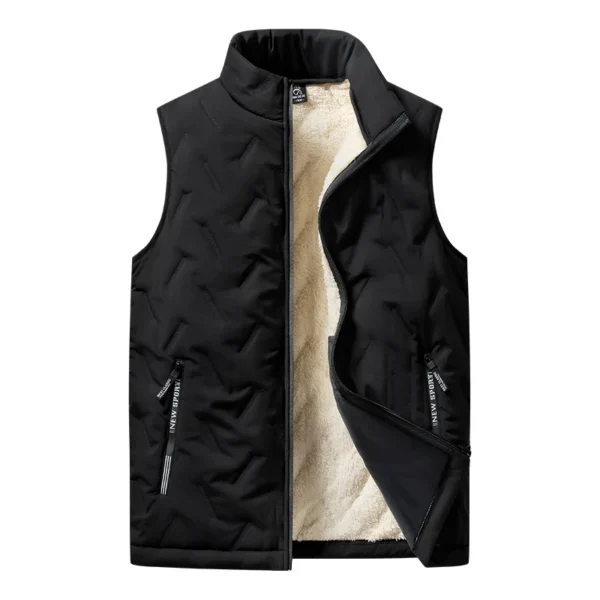 Autumn and winter fashion men's cotton vest jacket casual multifunctional plus size warm standing collar sleeveless men's top 4