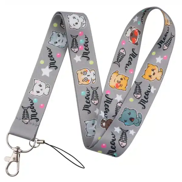 Cute Pet Dog Lanyard For Keys Neck Strap ID Card Gym Phone Straps USB Badge Holder Fashion Accessories Keychain For Girls Gifts 5