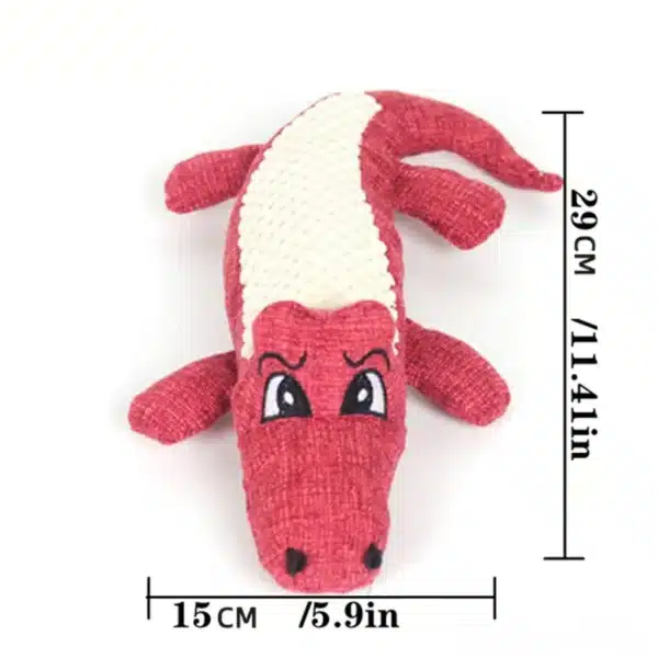 Pet Chew Toys Interactive Cartoon Animal Plush Alligator Shape Dog Sound Toy Gnawing Grinding Teeth Training Supplies 6