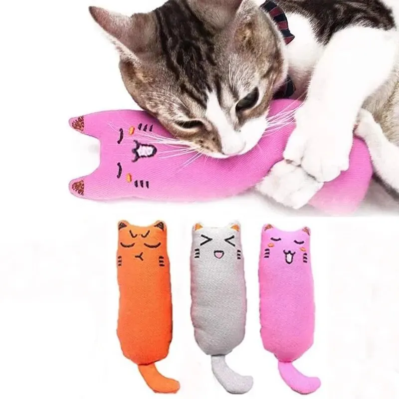 Catnip Toys Cute Thumb Plush Pillow Teeth Grinding Bite-resistant Teasing Relaxation Cat Chew Toy Pet Accessories 1