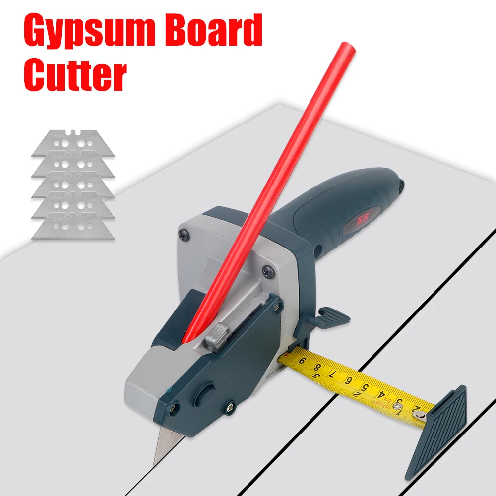 Plasterboard Edger Gypsum Board Cutter Woodworking With 5M Tape Measure Cardboard Scriber Drywall Cutting Carpentry Tool 1