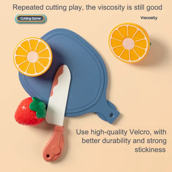 26pcs Pretend Food Play Food Cutting Set For Kids,Cuttable Fruits And Vegetables Toy Kitchen Accessories With Knives And Board 6