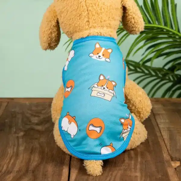 Stylish Dog Vest Washable Breathable Air Permeable Pet Dogs Cats T-shirt Clothes  Pet Apparel Dress-up 6
