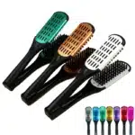 Pro Hairdressing Straightener Nylon Hair Straightening Double Brushes V Shape Comb Clamp Not Hurt Styling Tools DIY Home 1