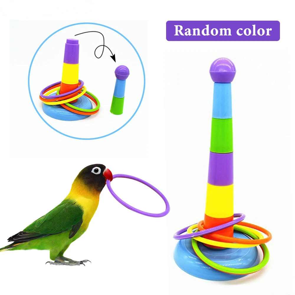 1 Set of Creative Stacking Fun Toys Suitable for Parrot Intellectual Development Games, Bird Activity Training Toys 1