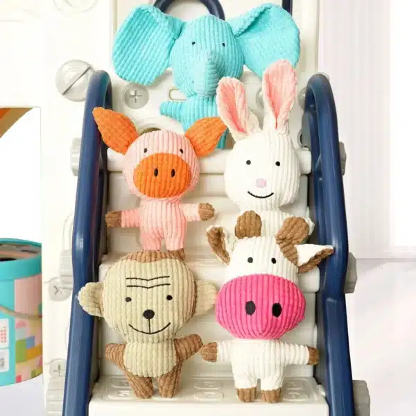 Puppy Dog Plush Squeaky Toys for Small Medium Dogs Bone Aggressive Chewers for Pet Cat Products Puppy Accessories 3
