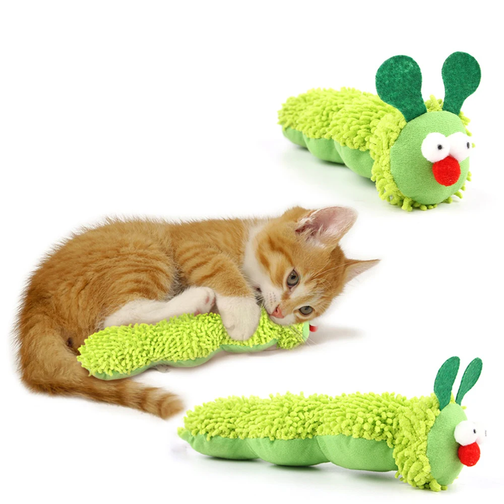 Cat Chew Toys Caterpillar Catnip Molar Toy Silvervine Cat Teaser Interaction Toy Clean Mouth Kitten Toy Pet Supplies Accessories 1