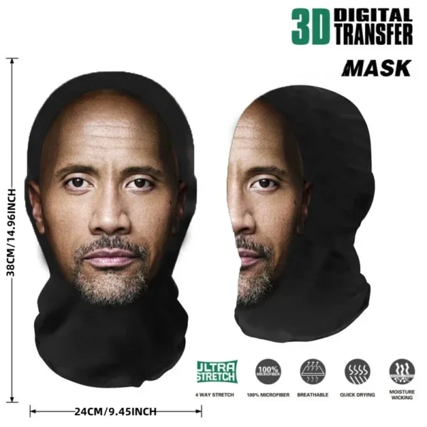 Full Face Mask Celebrity Ball-game Star Face Mask Simulation kanye Shiesty Mesh  Mask For Men Party Supplies Cosplay Props NoveL 6
