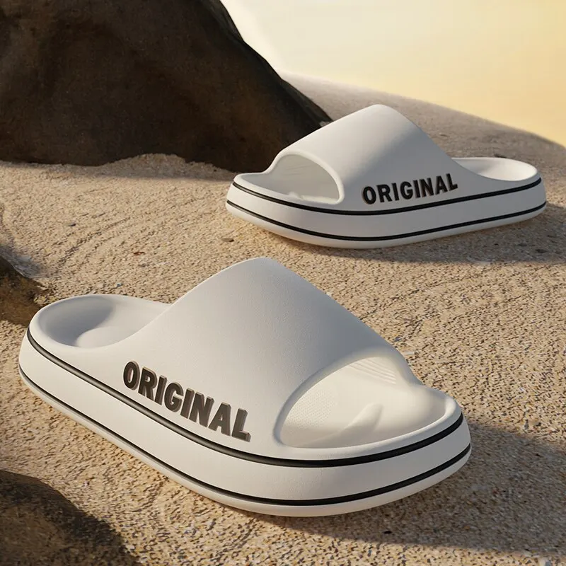 Feslishoet Summer Cool Women Men Slippers Soft Sandals Women Beach Casual Shoes Light EVA Slides Brand Sandals Outdoor 1