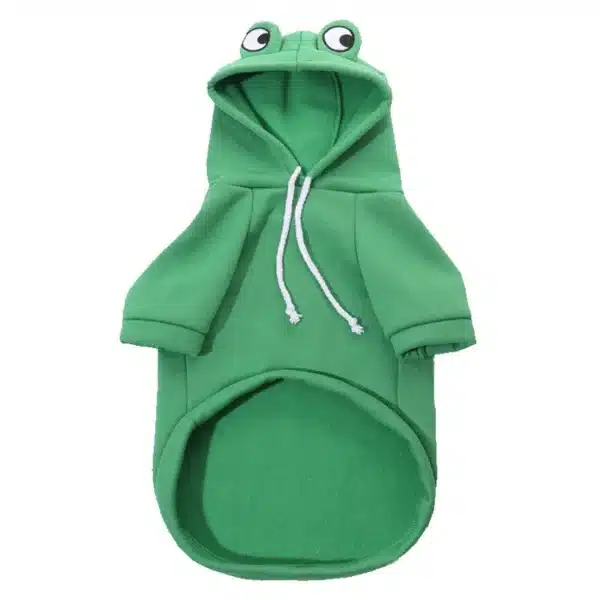 Puppy Cat Pet Hooded Cotton Suit Autumn and Winter Fleece Warm Frog Sweatshirt Pet Clothes Dog Apparel 4